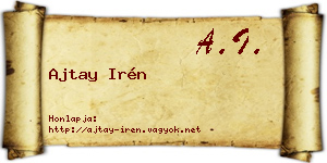 Ajtay Irén névjegykártya